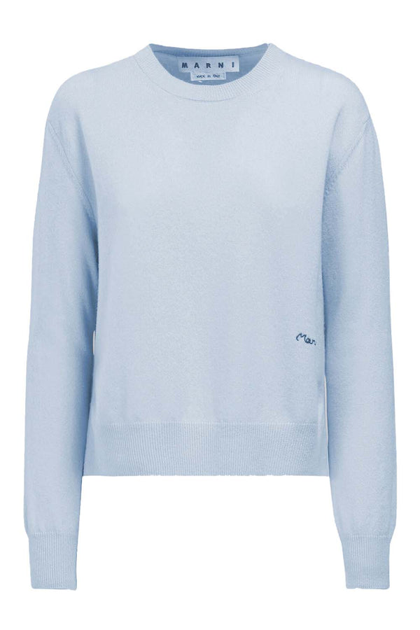 Logo Cashmere Crewneck Sweater