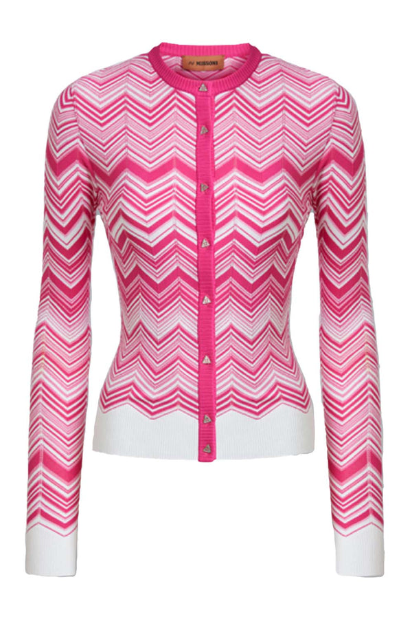 Chevron Stretch Cardigan