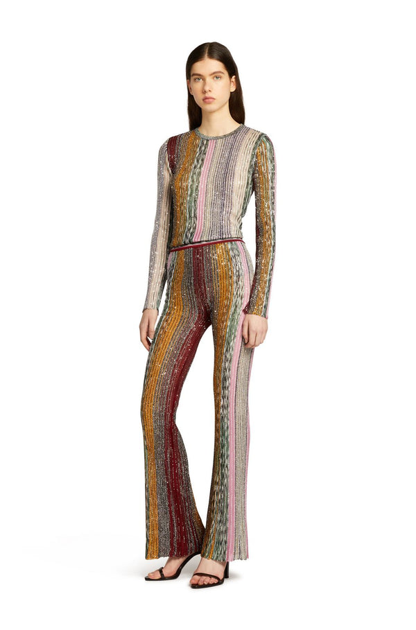 Sequin Striped Pant