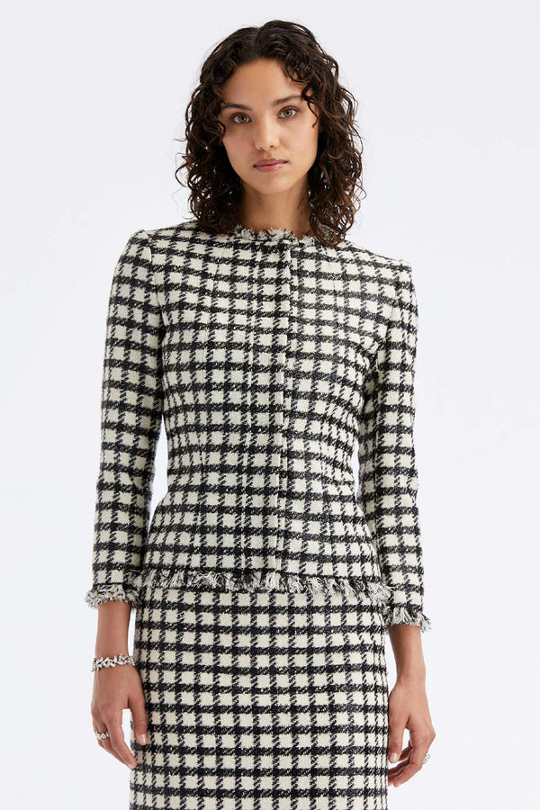 Lurex Tweed Check Jacket