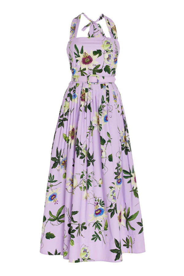 Passionfruit Flower Cotton Tank Dress