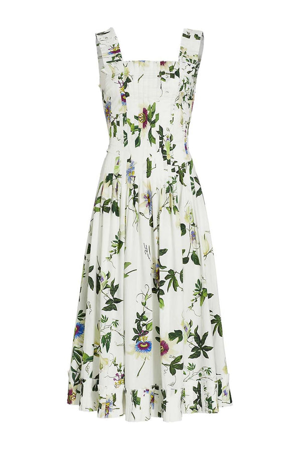 Passionfruit Flower Cotton Tank Dress