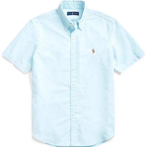 Blue short sleeve ralph lauren shirt hotsell