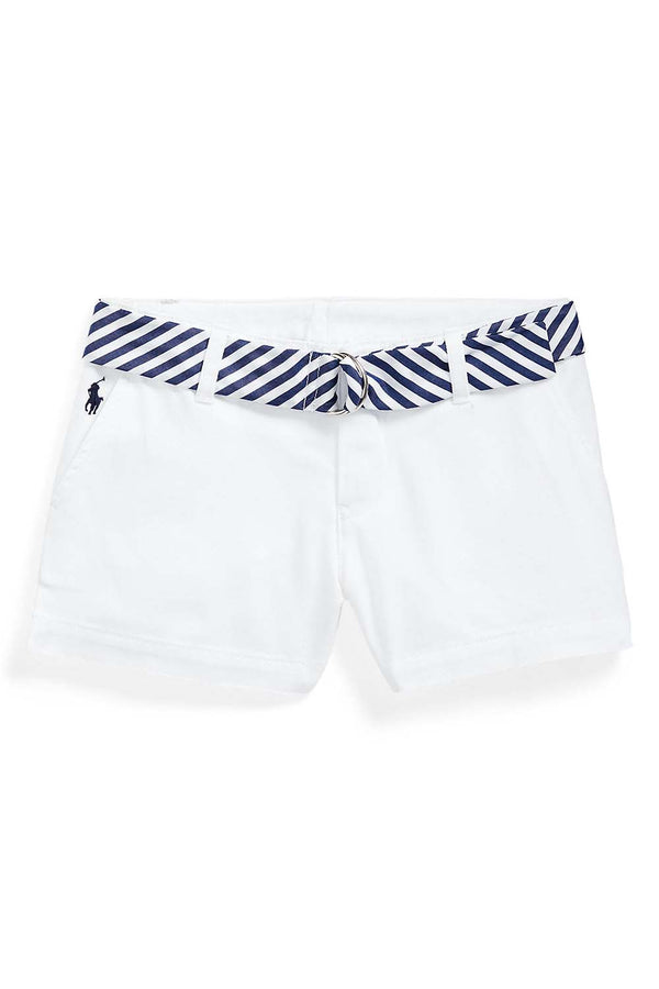 Belted Cotton Chino Short