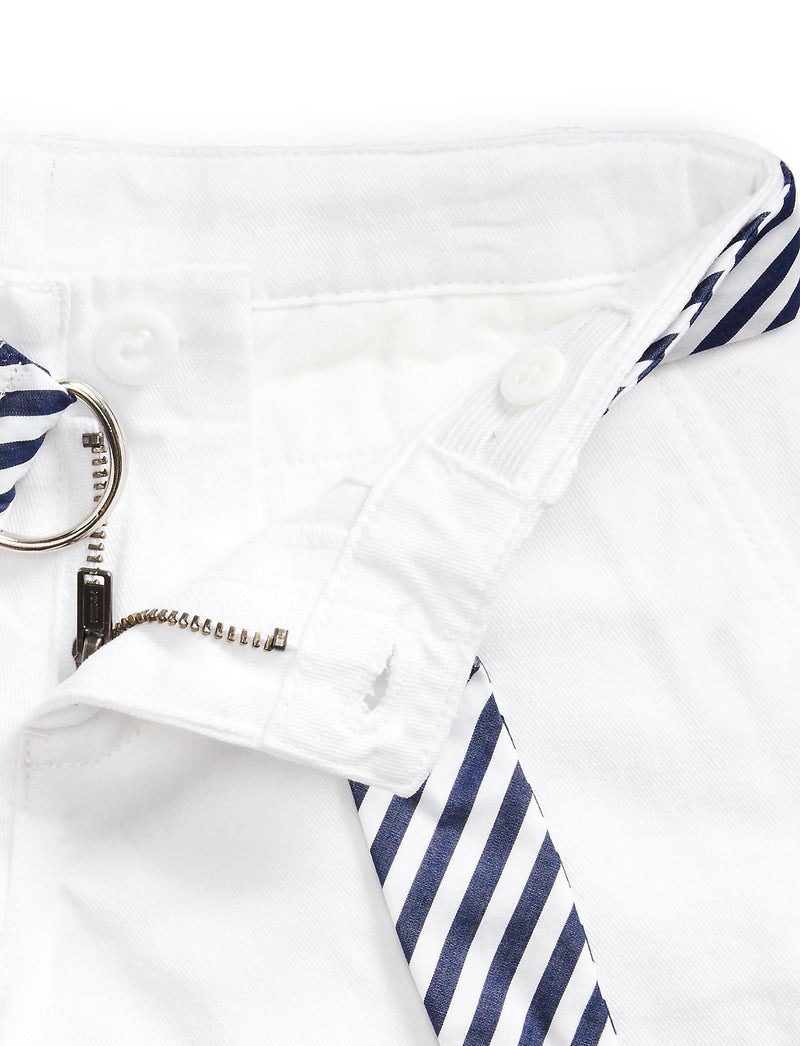 Belted Cotton Chino Short