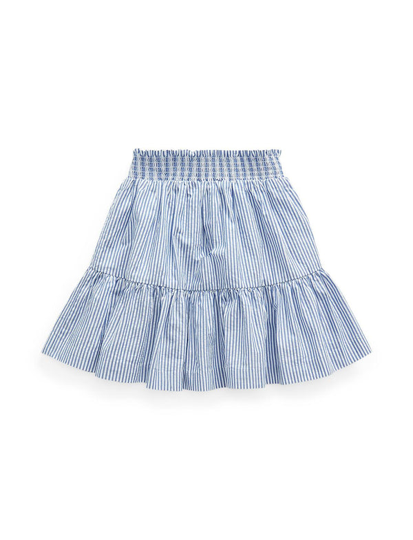 Striped Cotton Seersucker Skirt