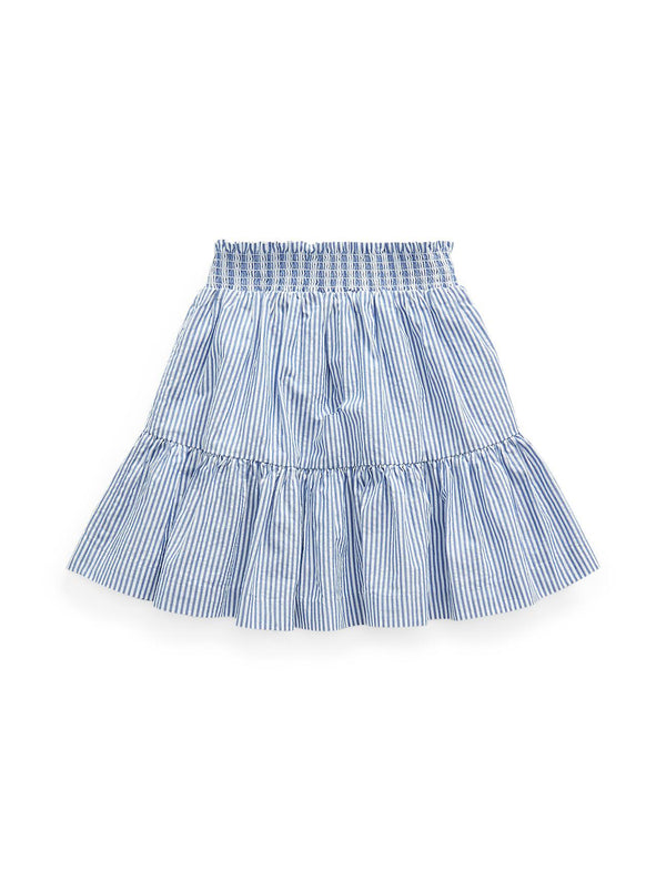 Striped Cotton Seersucker Skirt