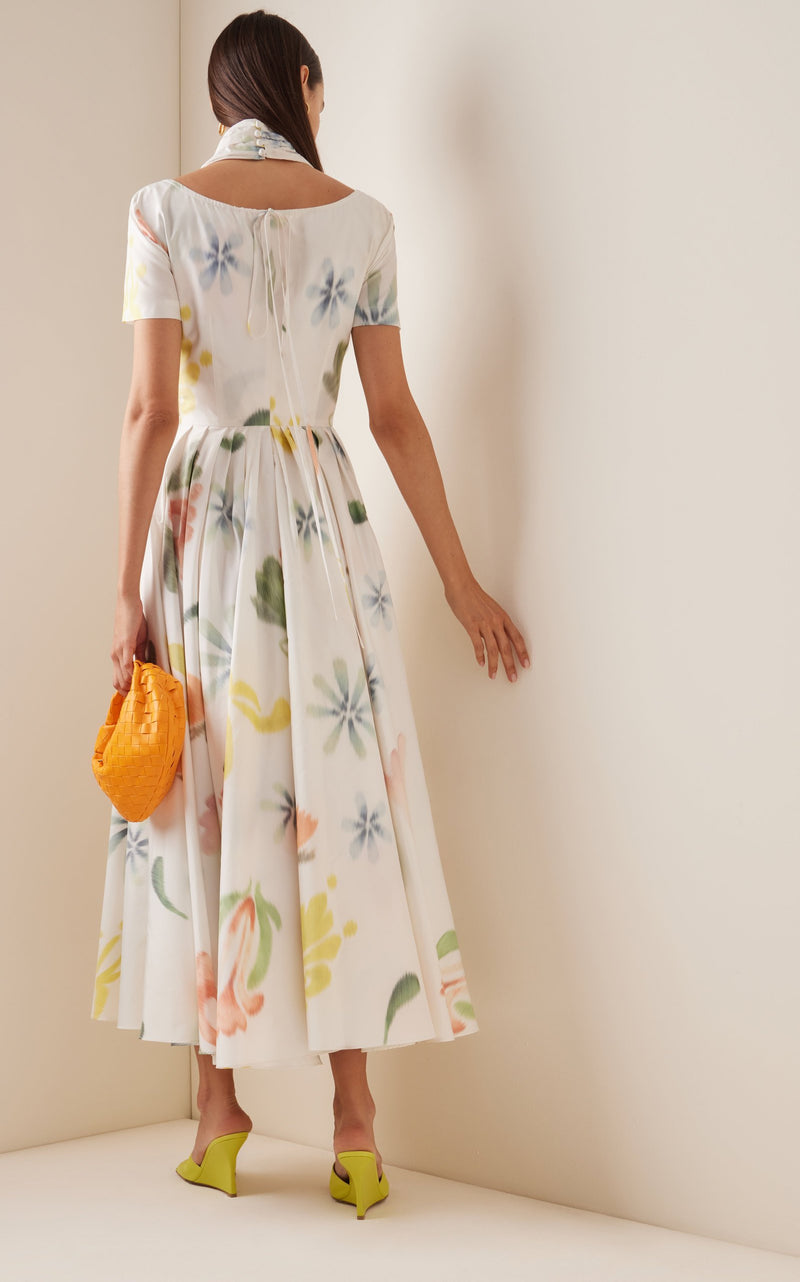 All Tucked In Midi Halter Dress