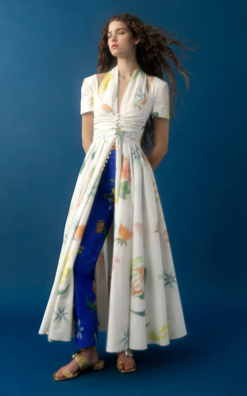 All Tucked In Midi Halter Dress