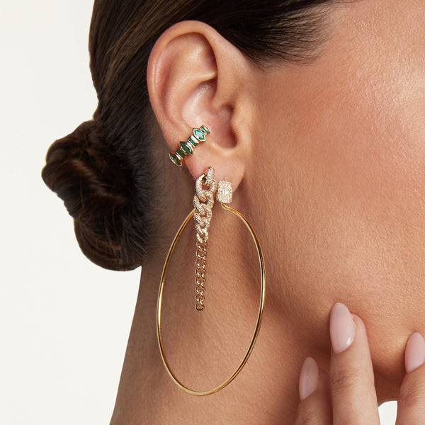 Diamond 2 In 1 Gradual Pave Drop Earrings