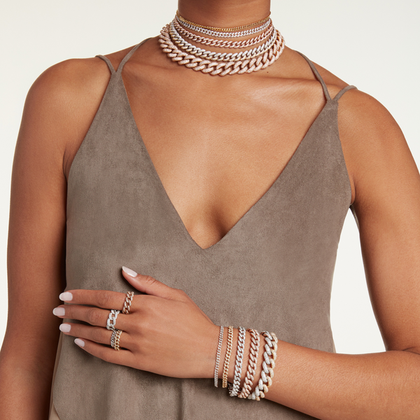 Diamond Pave Baby Link Bracelet
