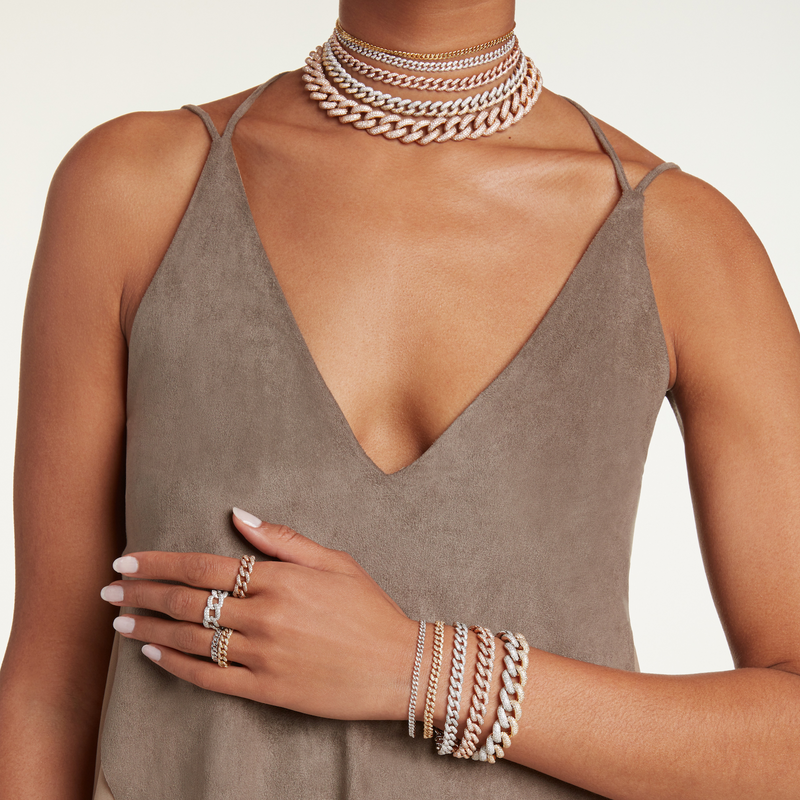 Diamond Pave Baby Link Bracelet