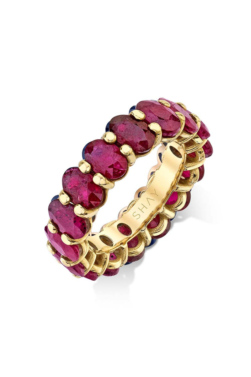 Ruby Oval Eternity Band