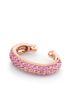 Light Pink Sapphire Jumbo Pave Ear Cuff