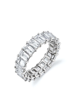 White Topaz Eternity Band