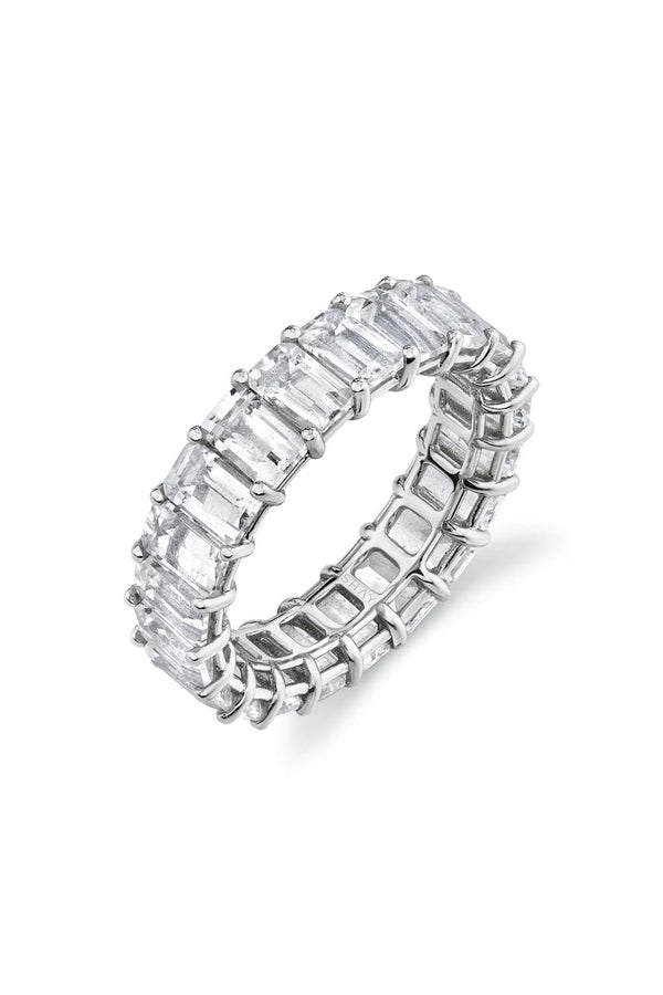 White Topaz Eternity Band