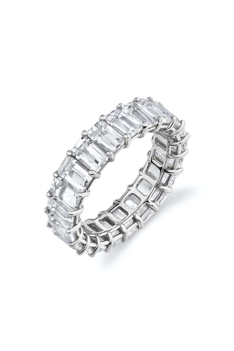 White Topaz Eternity Band