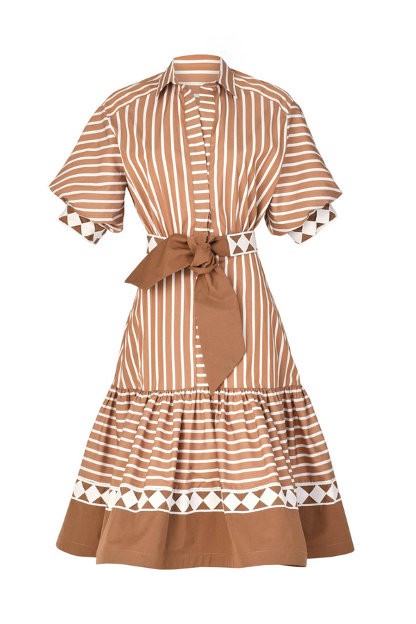 Crista Stripe Shirt Dress