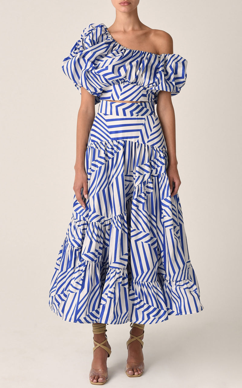 Blake Multi Directional Stripe Skirt