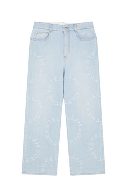 Laser Logo Cropped Denim Trouser