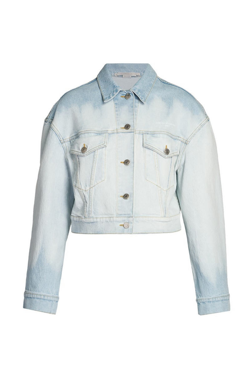 Summer Bleach Cropped Denim Jacket