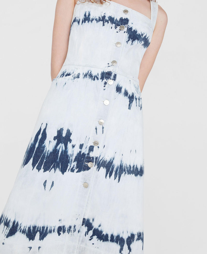 Tie-Dye Denim Midi Dress