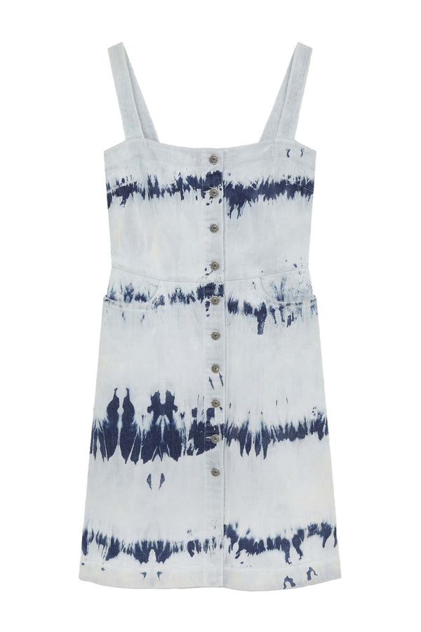 Tie-Dye Denim Midi Dress