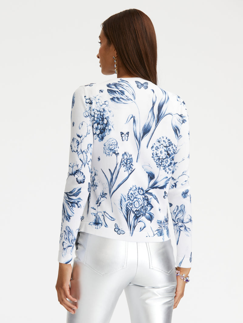 Toile Printed Cardigan