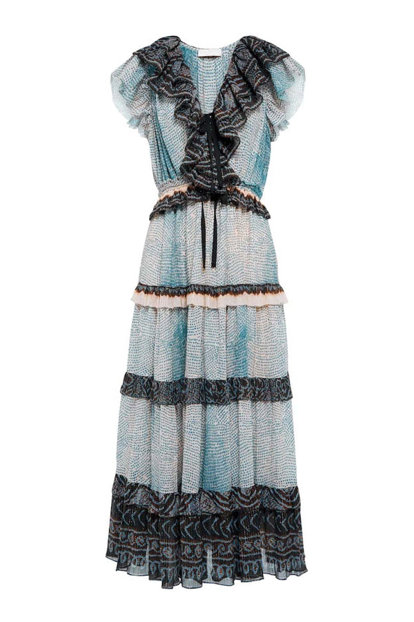 Arisa Silk Print Dress