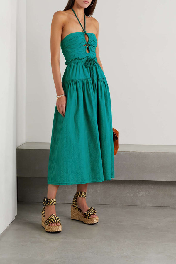 Emmaline Cotton Halter Dress