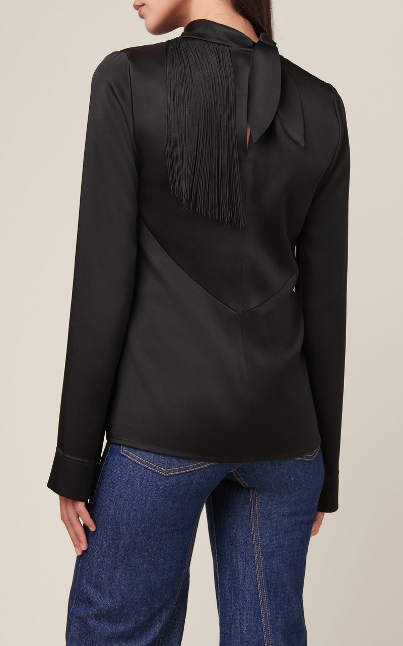 V Neck Fringe Top