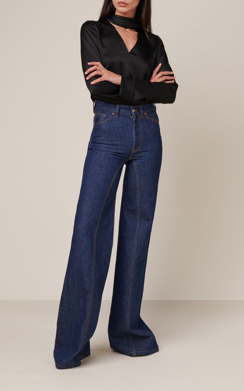V Neck Fringe Top