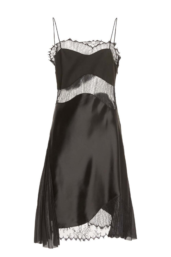 Lace Intarsia Mini Cami Dress