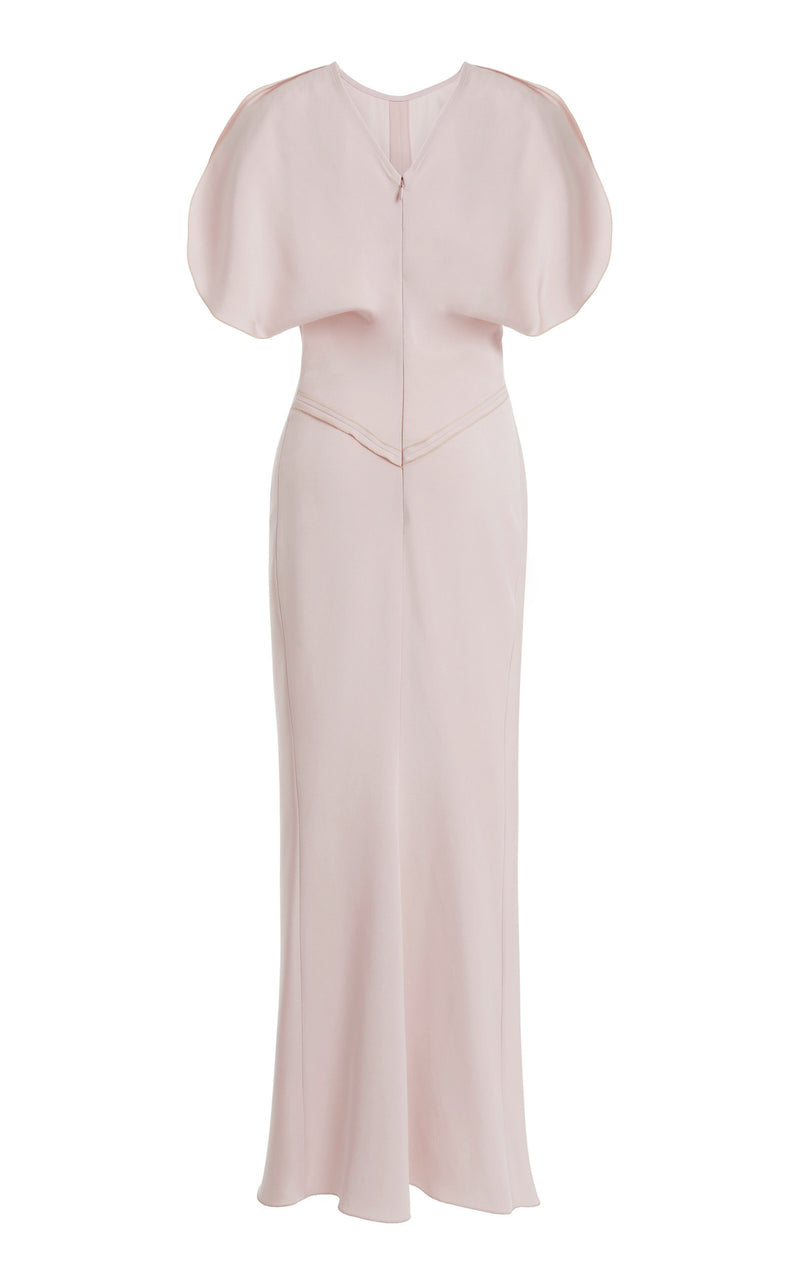 Gathered Melange Midi Dress